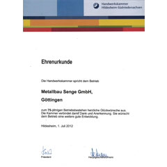 Zertifikate - Metallbau Senge